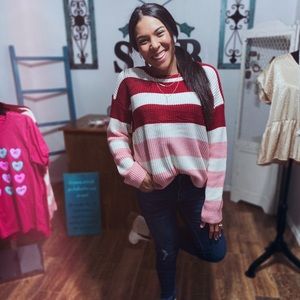 Valentine Striped Sweater